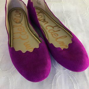Sam Edelman Finnegan Scalloped Fuchsia Ballet Flat